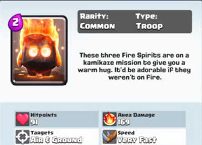 皇室戰(zhàn)爭(zhēng)烈焰精靈實(shí)戰(zhàn)測(cè)試視頻 可對(duì)空對(duì)地的自爆團(tuán)