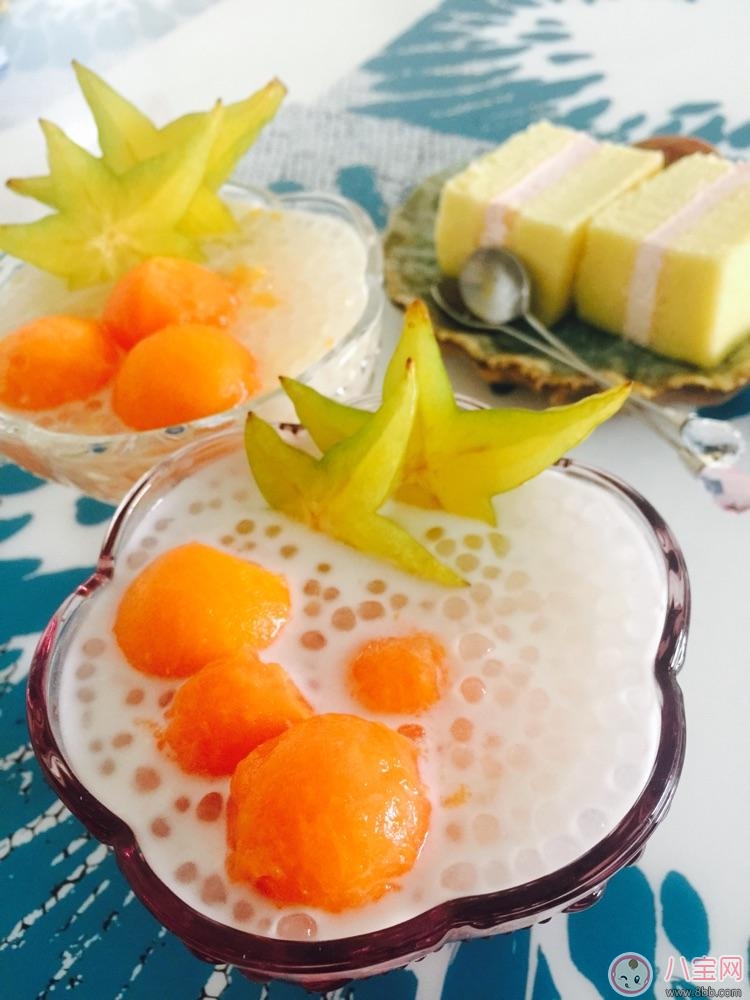 秋燥降火自制椰汁木瓜西米露 媽媽寶寶都愛吃！