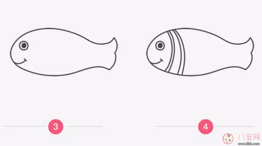 海洋生物趣味多 魚類簡筆畫