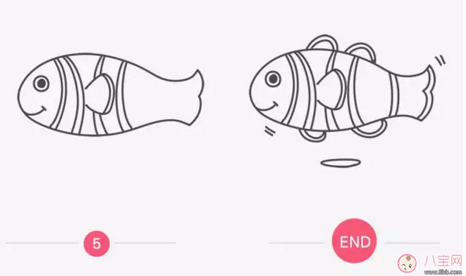 海洋生物趣味多 魚類簡筆畫