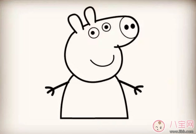 兒童簡筆畫小豬佩奇 小豬佩奇的簡筆畫