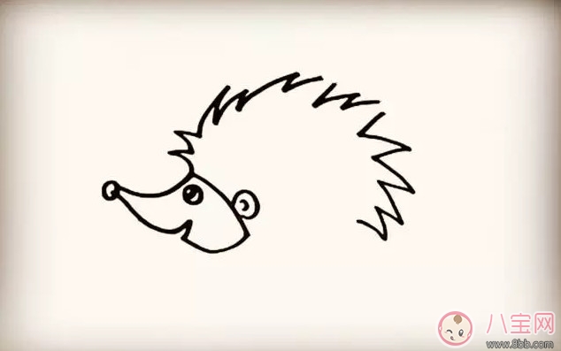 兒童小動(dòng)物簡(jiǎn)筆畫 森林里的小刺猬簡(jiǎn)筆畫