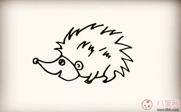 兒童小動(dòng)物簡(jiǎn)筆畫 森林里的小刺猬簡(jiǎn)筆畫