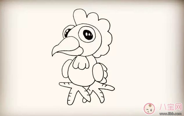 寶寶簡筆畫  簡單畫出大公雞