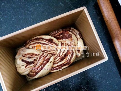 大理石紋豆沙土司的做法