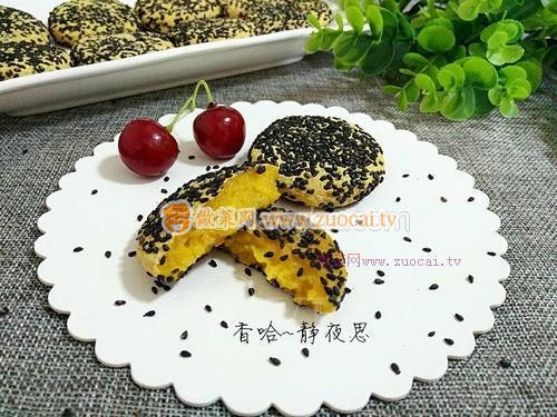 黑芝麻紅薯餅(烤箱版)的做法