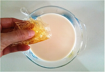 木瓜牛奶凍步驟1