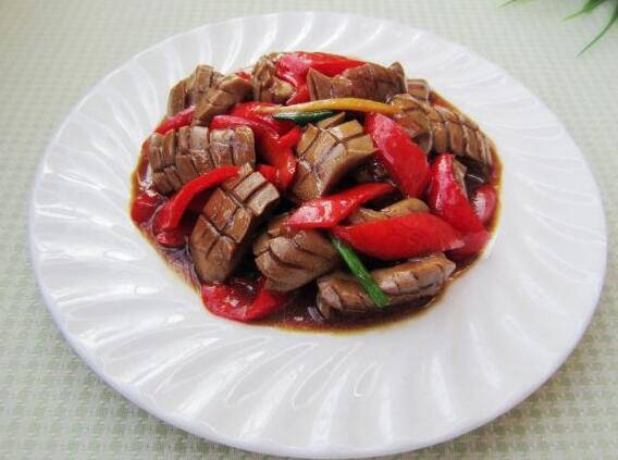 下飯菜紅椒爆豬腰怎么做？