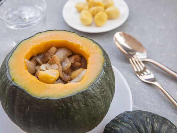 栗子雞肉南瓜盅怎么做？