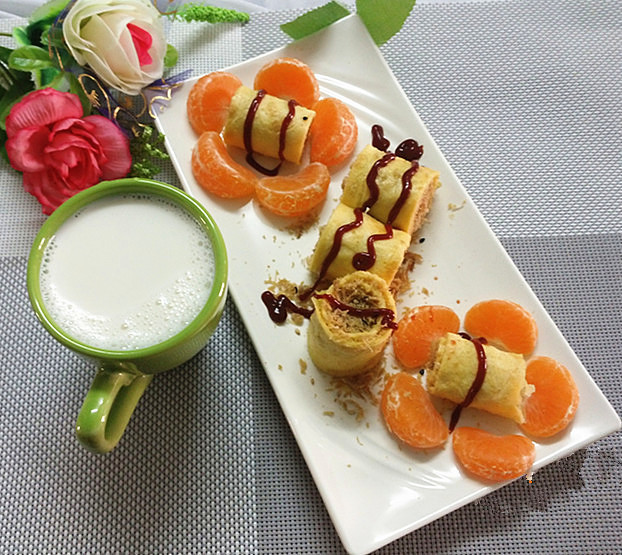 富貴黃金肉松卷的做法