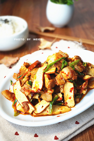 【回鍋肉豆干】的做法步驟:12