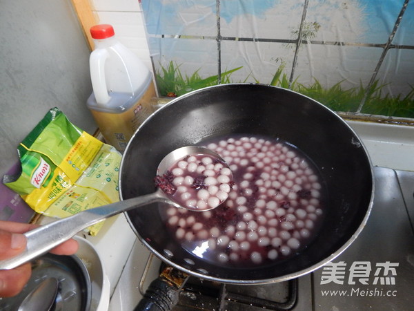 黑米酒釀小丸子的做法