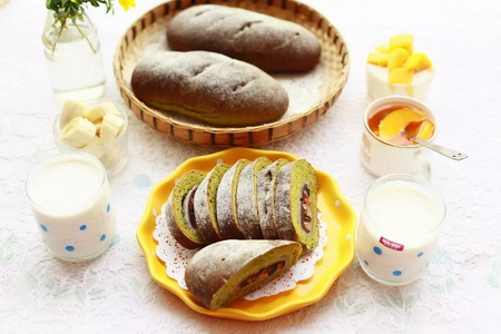 抹茶麻薯夾心軟歐面包的做法