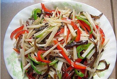 五彩藕絲怎么做？