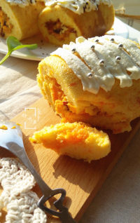 南瓜蔓越莓卷的做法步驟22