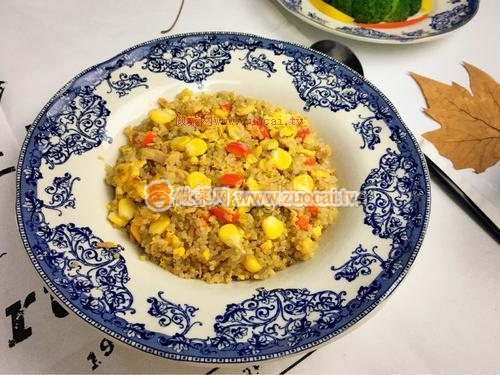 鮪魚玉米蛋炒藜麥飯的做法