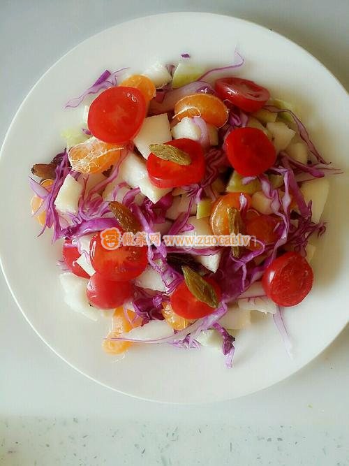 紫甘藍(lán)水果沙拉的做法