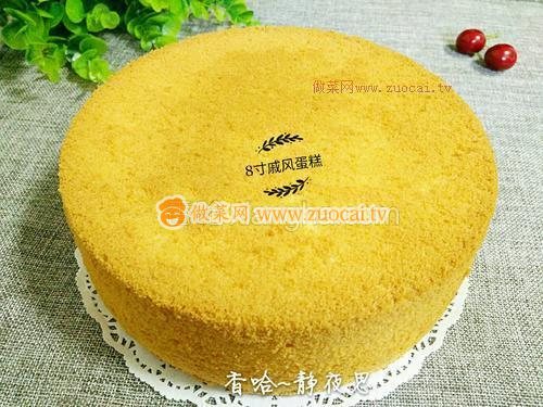 8寸戚風(fēng)蛋糕的做法