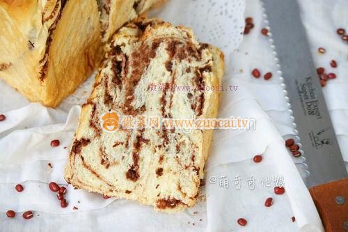 大理石紋豆沙土司的做法