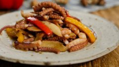 沙姜爆炒八爪魚(yú)的做法視頻