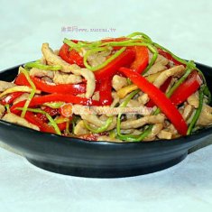 紅椒肉絲的做法