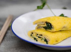 蘑菇菠菜蛋餅的做法視頻