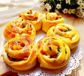 香蔥火腿沙拉面包的家常做法