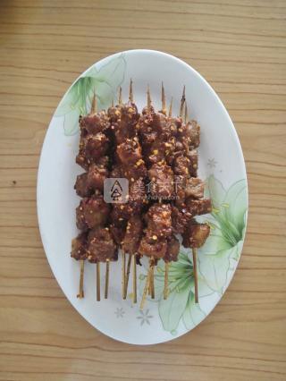 超級簡單烤豬肉串的做法步驟:7