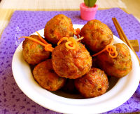 炸胡蘿卜豬肉丸的做法步驟15