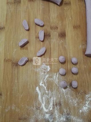 #ACA烘焙明星大賽#紫薯貓耳朵的做法步驟:10