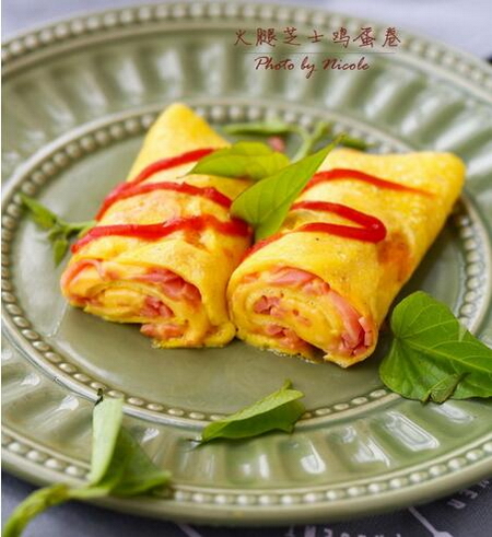 火腿芝士雞蛋卷的做法