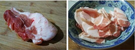 白蘿卜炒五花肉的做法步驟1-2