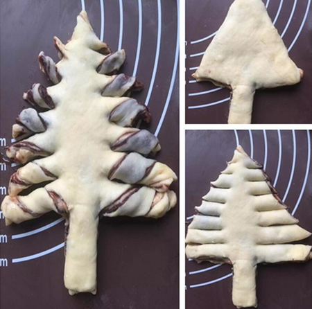 圣誕樹面包的做法步驟18-19