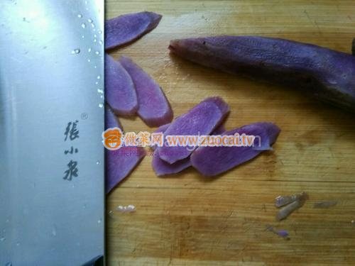 藍(lán)莓汁紫山藥的做法