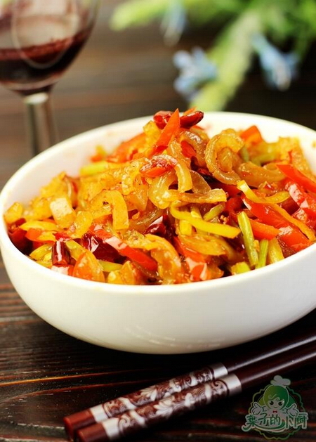 紅椒肉皮的做法