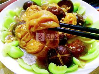 香菇燒油面筋的做法步驟：19