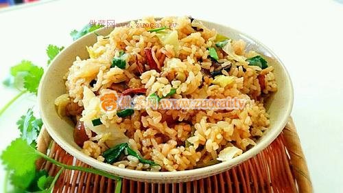 卷心菜燜飯(電壓鍋版)的做法