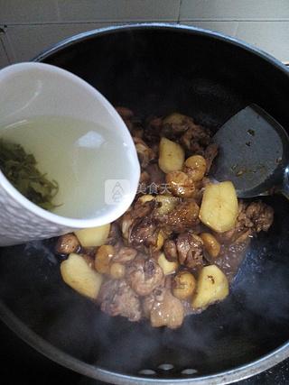 茶香栗子雞的做法步驟:11