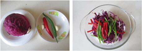 涼拌紫甘藍(lán)的做法步驟1-2