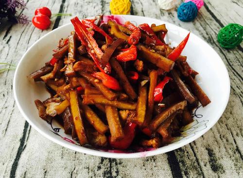 爆炒肉絲醬干的做法