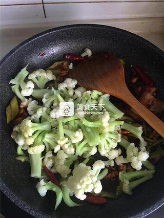 干煸有機菜花的做法步驟：7