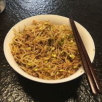 肉糜豆芽炒香干的做法圖解1