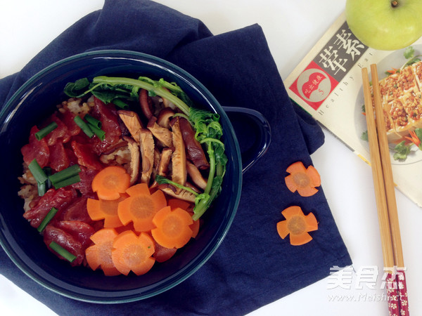 面包機(jī)香菇臘味飯的做法