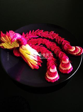 鳳凰呈祥【創(chuàng)意水果拼盤】的做法步驟:14