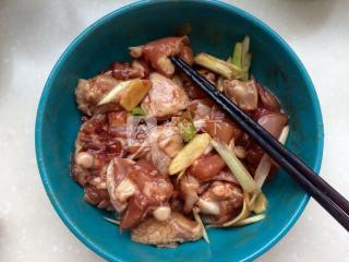 香菇蒸雞的做法步驟:7