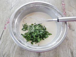 芹葉雞蛋餅的做法步驟:4