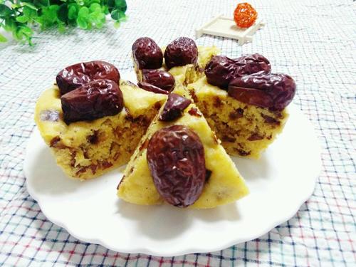 玉米面紅棗發(fā)糕