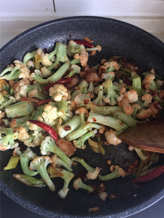 干煸有機菜花的做法步驟：8