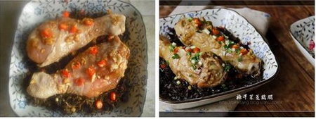 梅干菜蒸雞腿的做法步驟7-8