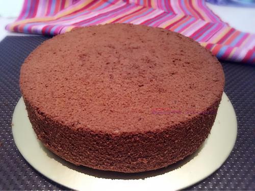 8寸可可戚風(fēng)蛋糕的做法